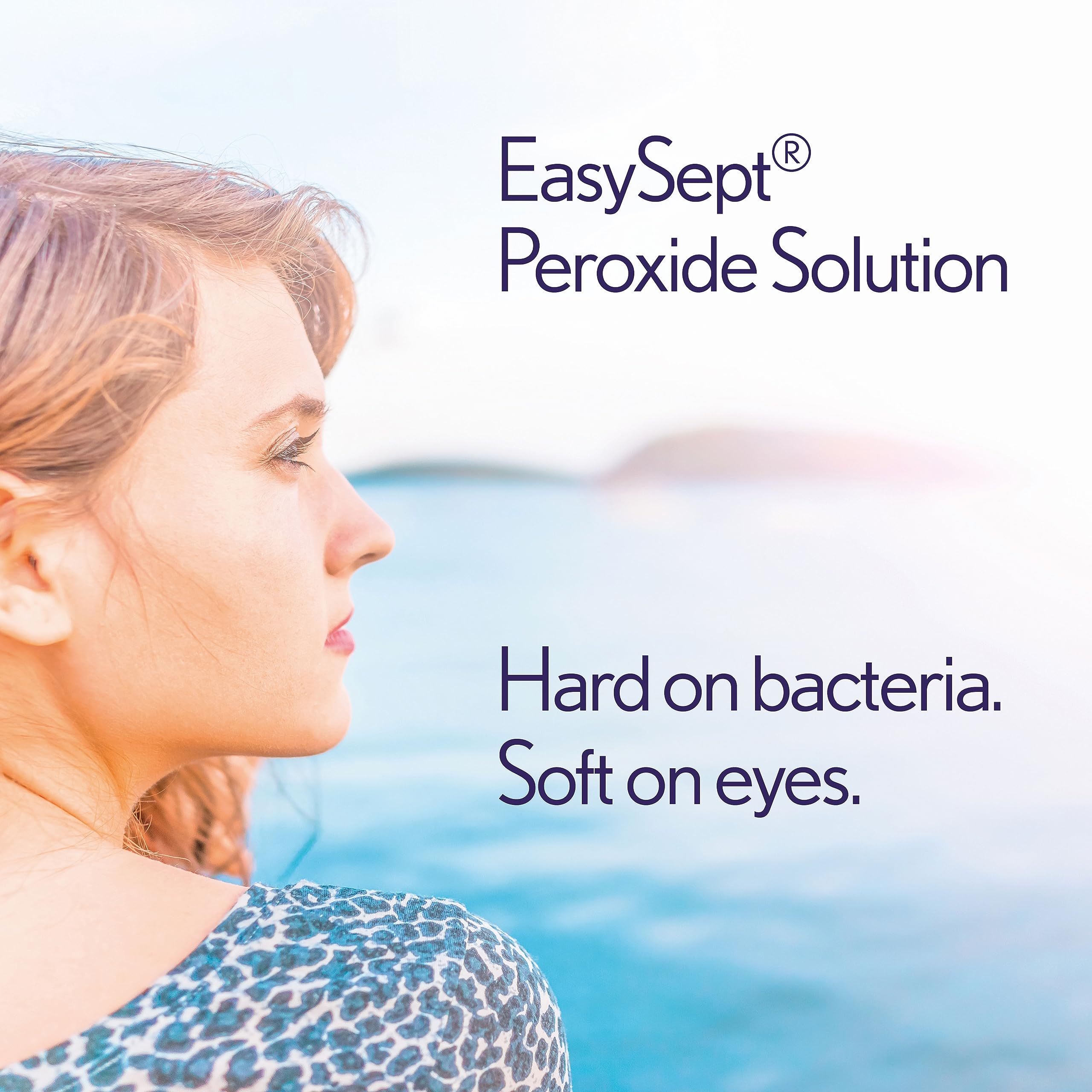 EasySept Hydrogen Peroxide Multipack, 3x 360ml Contact Lens Solution Simple One Step System for Disinfection of Soft Contact Lenses & Lens Case with Neutralising Disc, Suitable for Sensitive Eyes